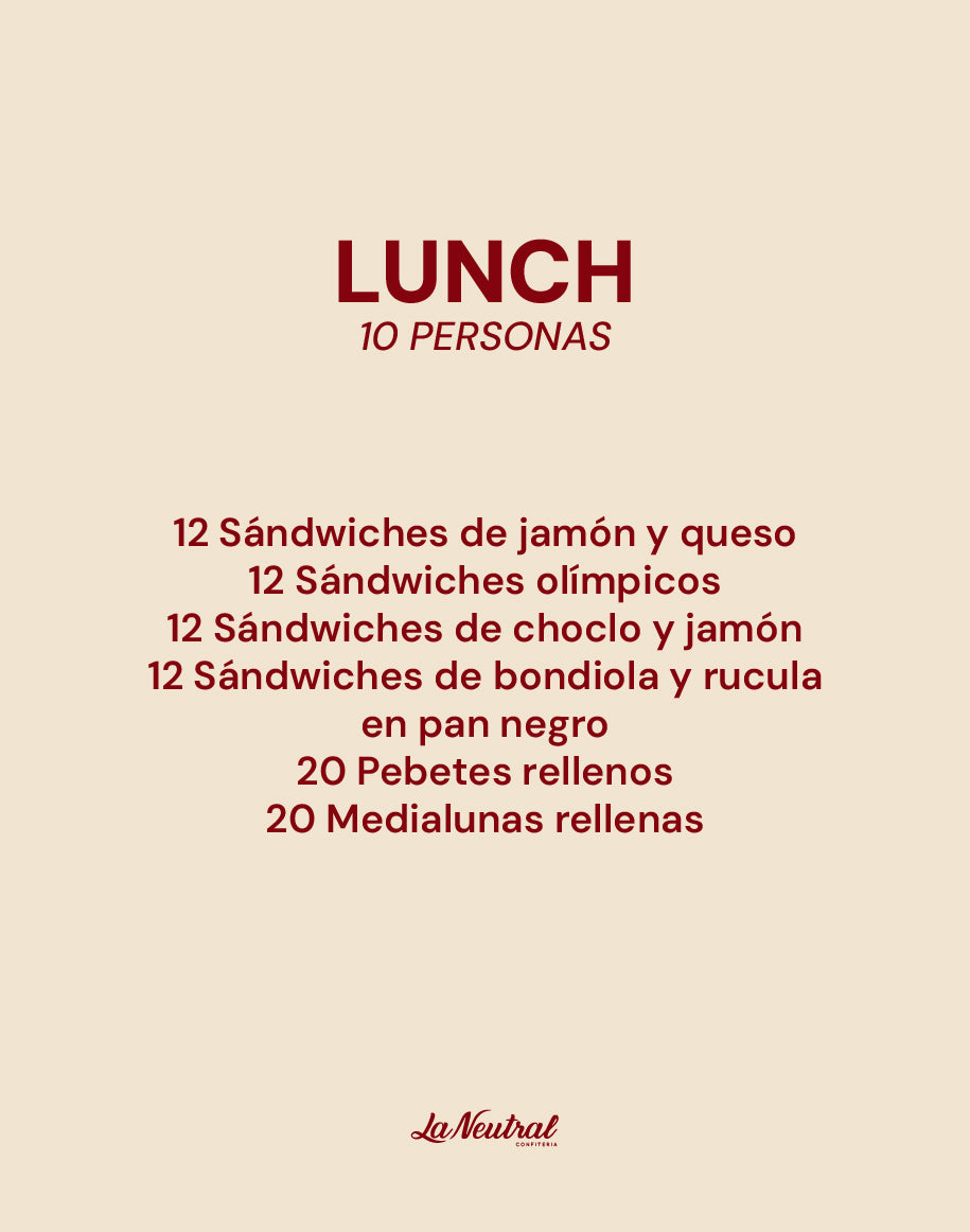 LUNCH (10 personas)