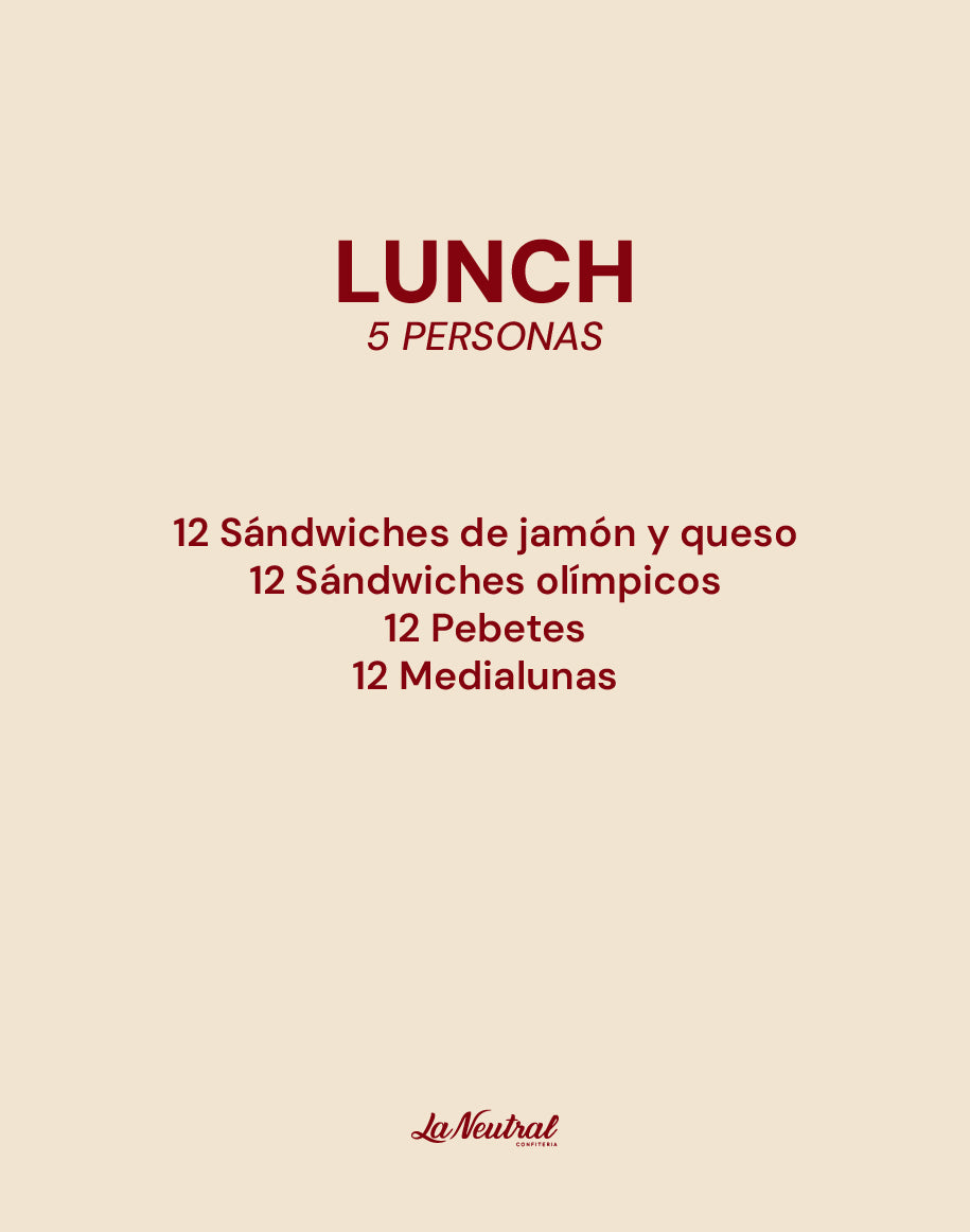 LUNCH (5 personas)