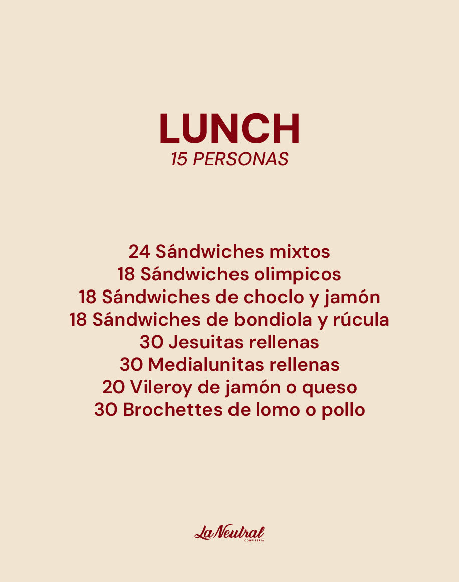 Lunch para 15